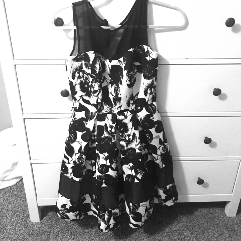 A lined floral dress